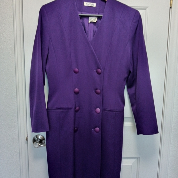Ann Taylor Dresses & Skirts - CLEARANCE SALE!!  Vintage Purple Double-Breasted Coat Dress